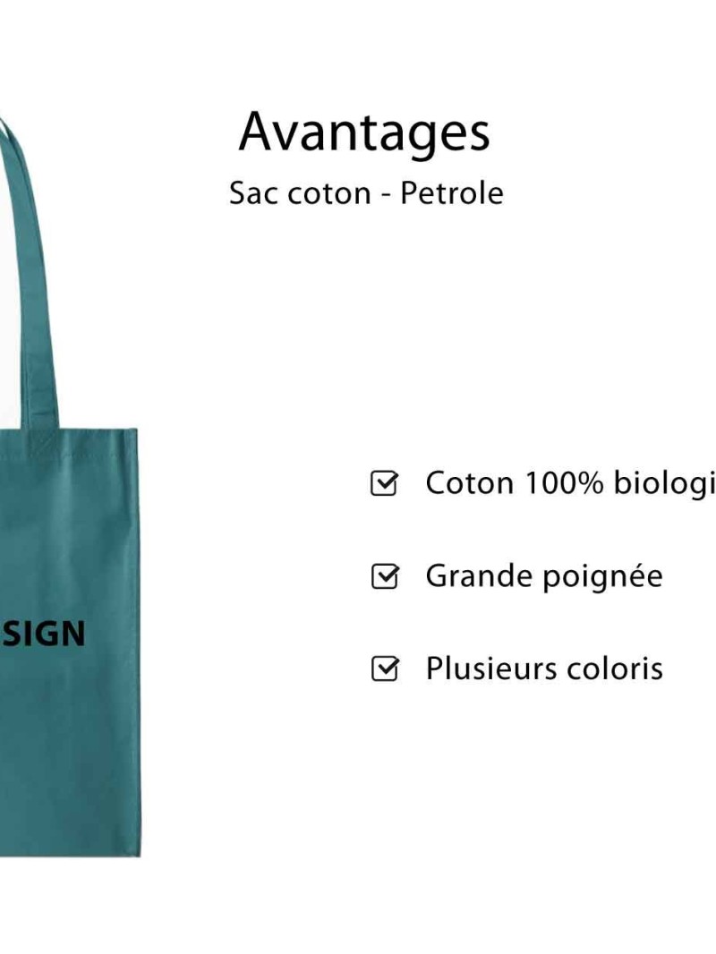 SAC PARIS - PETROLE (38x42cm)