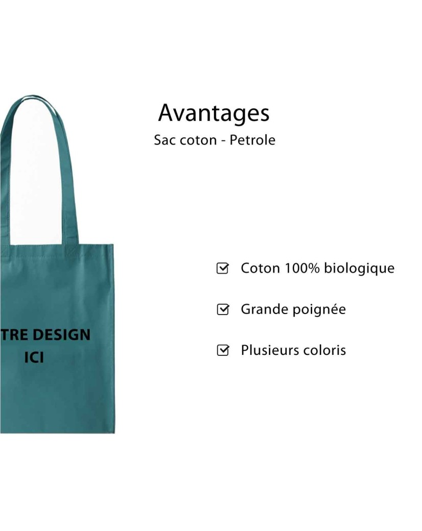 Bolso PARIS - Petróleo (38x42 cm)
