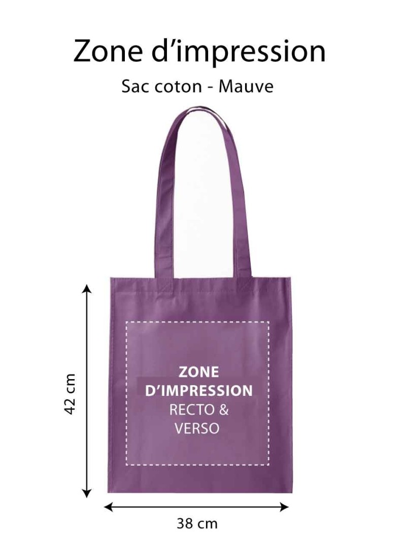 Tragetasche PARIS - MAUVE (38x42 cm)