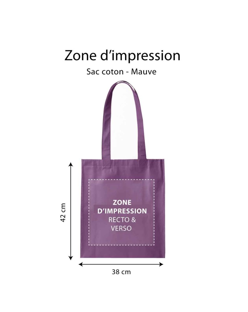 Tragetasche PARIS - MAUVE (38x42 cm)