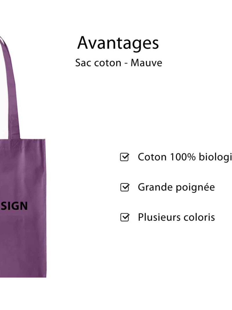 Tragetasche PARIS - MAUVE (38x42 cm)