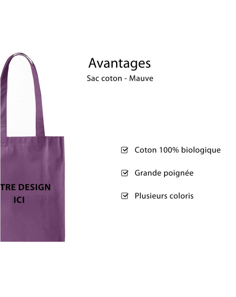 Tragetasche PARIS - MAUVE (38x42 cm)