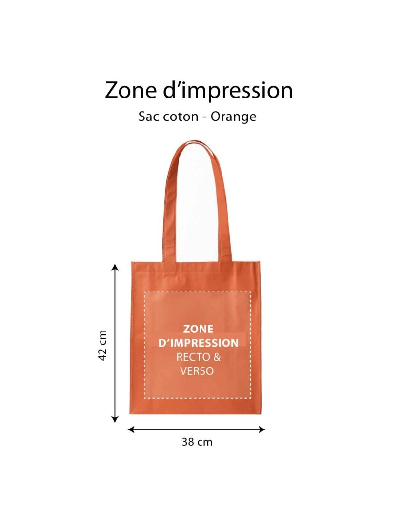 TOTEBAG "PARIJS" TERRACOTTA (38x42 cm)