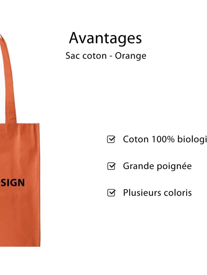 TOTEBAG "PARIJS" TERRACOTTA (38x42 cm)