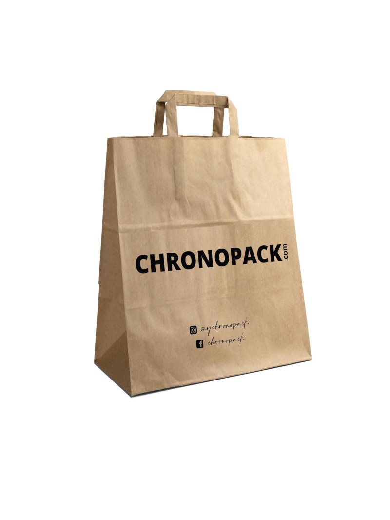 Kraft Bag L Flat Handles – Big Format, Big Branding Potential