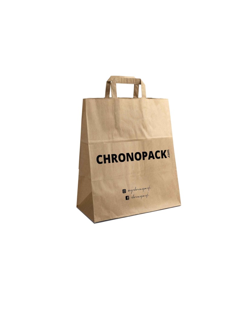 Kraft Bag L Flat Handles – Big Format, Big Branding Potential
