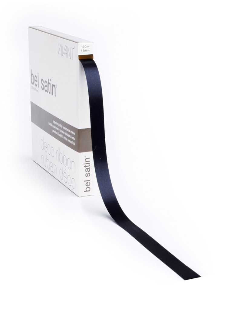 Ruban 44 - Bleu Nuit Satiné 15mm