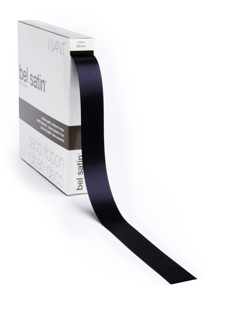Ruban 44 - Bleu Nuit Satiné 25mm