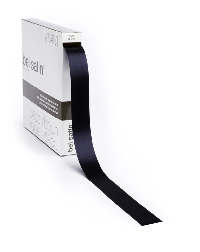 Ruban 44 - Bleu Nuit Satiné 25mm