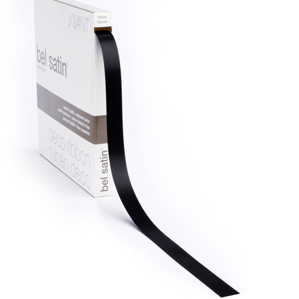 Ribbon 85 - Satin Black 15mm