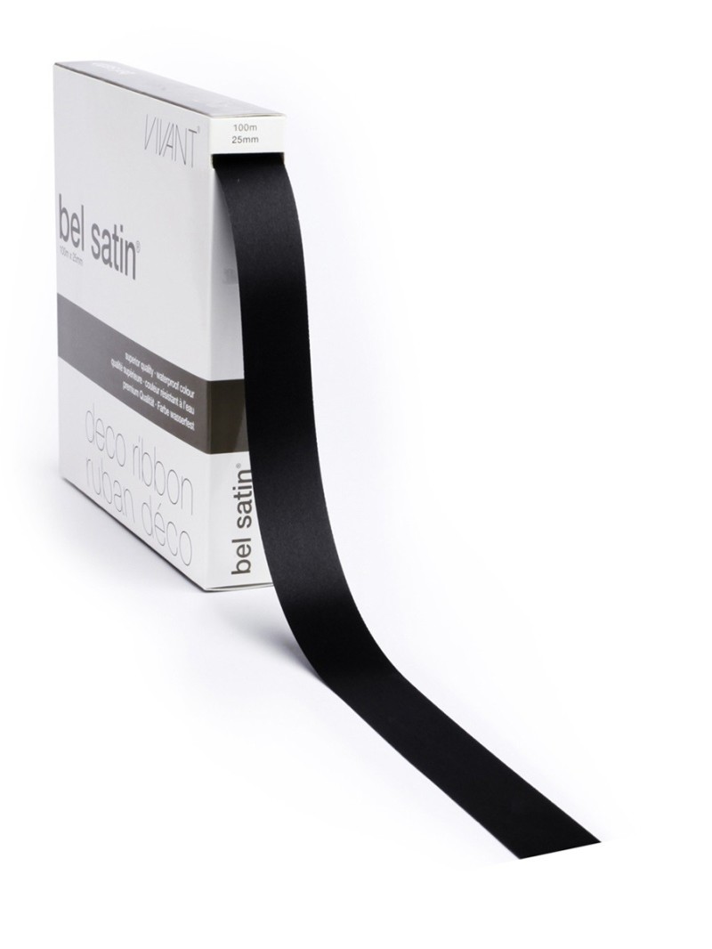 Ribbon 85 - Satin Black 25mm