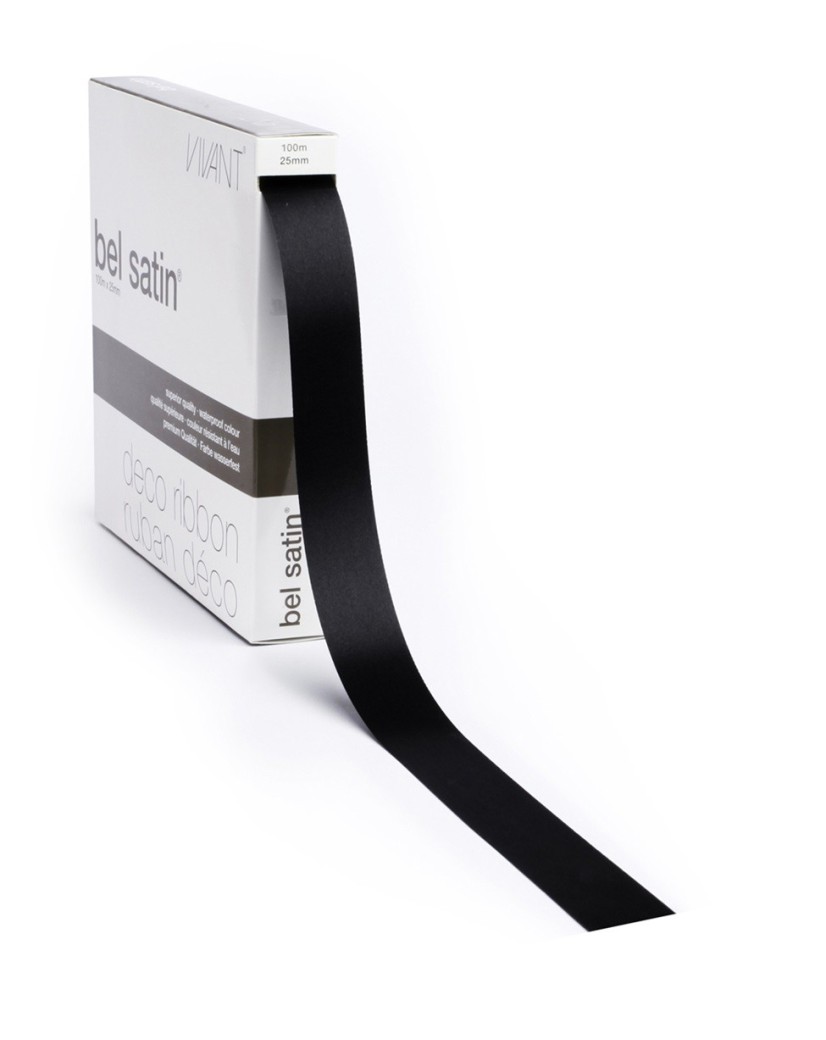 Ribbon 85 - Satin Black 25mm