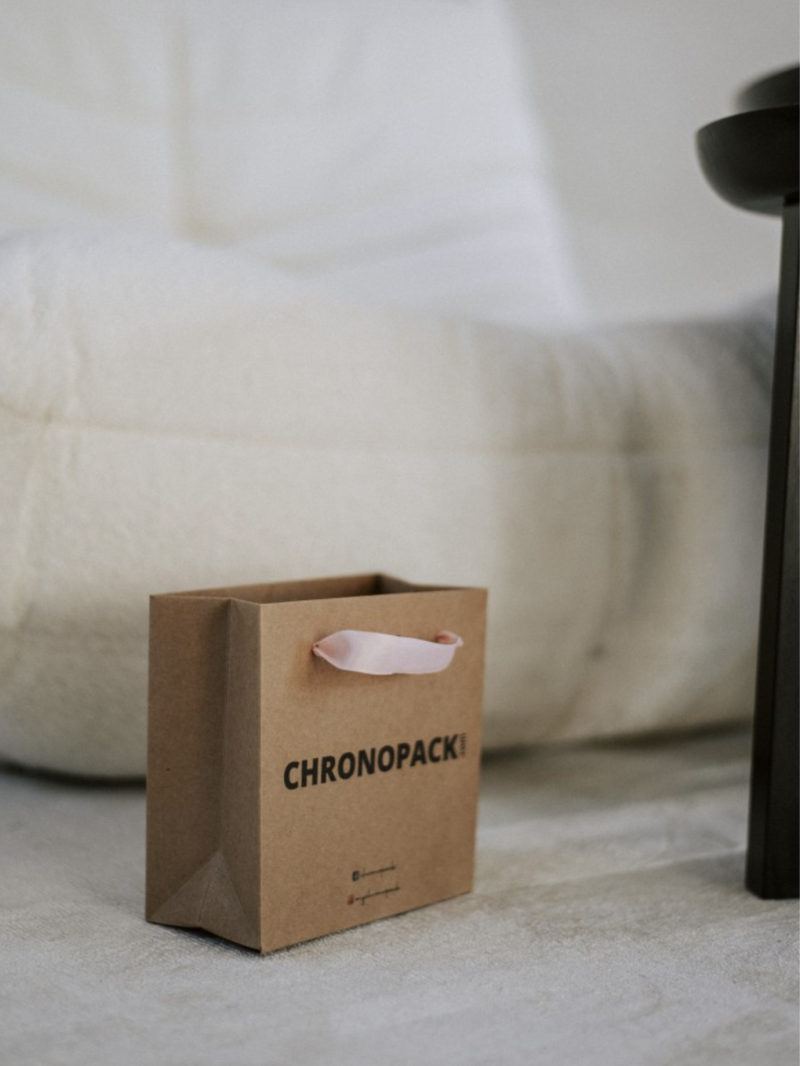 Luxury paper bags - Kraft XS - Ribbon handles