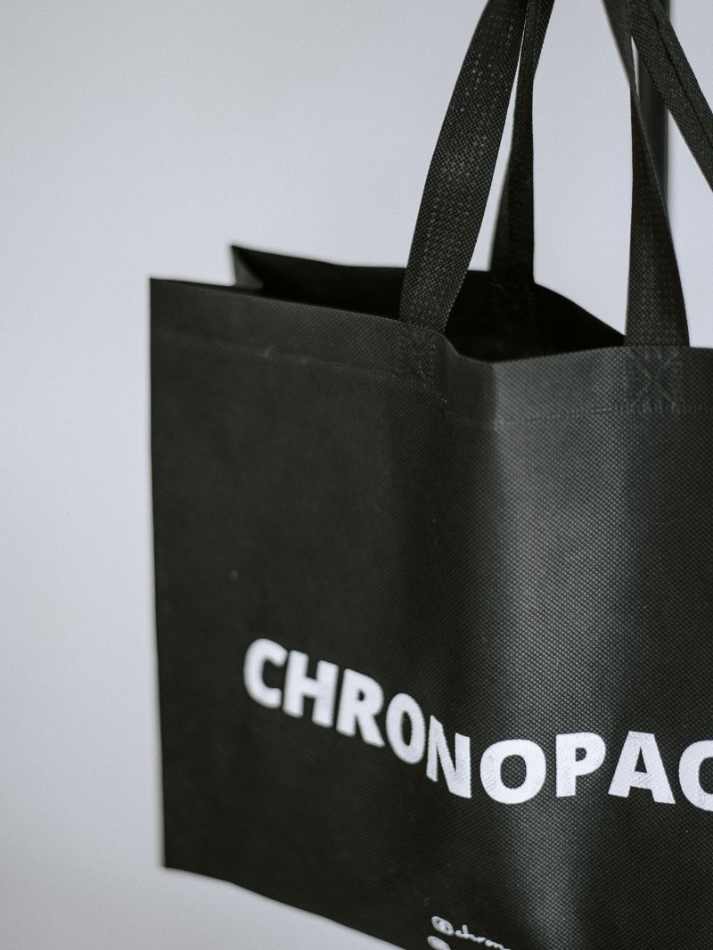 Bolsa de tela negra personalizada, barata y ecológica