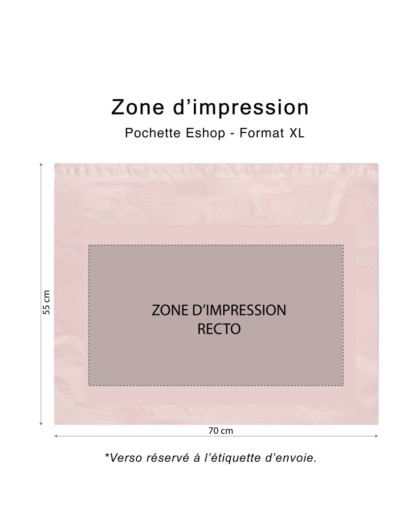POLYMAILER - ROZE XL (70x55CM)
