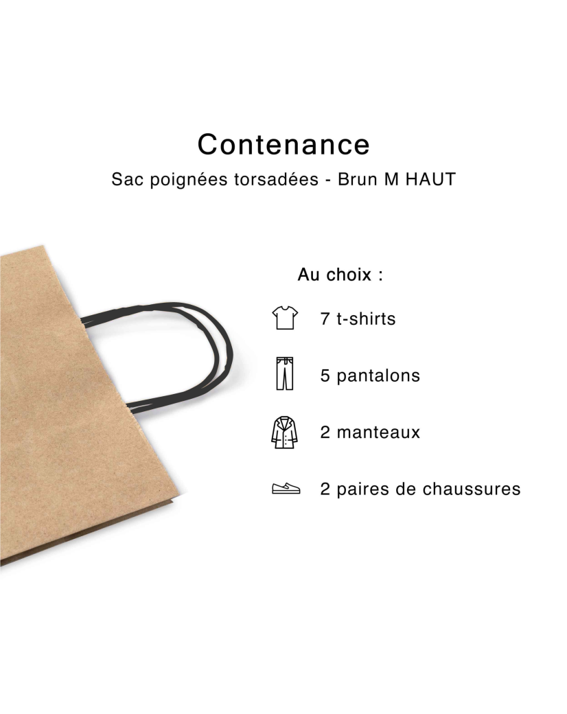 Kraft Bag M Square Black Handles – Your Logo, Front And Center