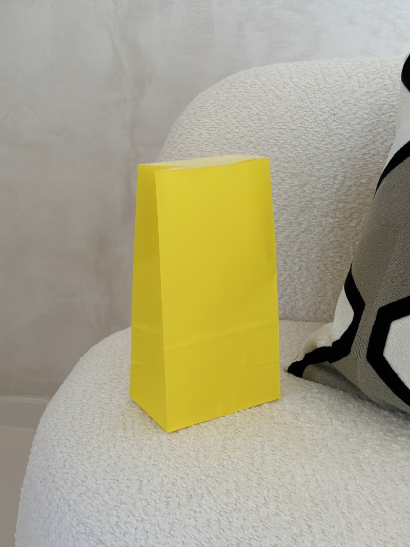 Papierbeutel - Leuchtend Gelb M