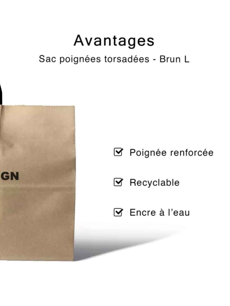 Kraft bag L Black Handles – Your Logo Will Fit Right In
