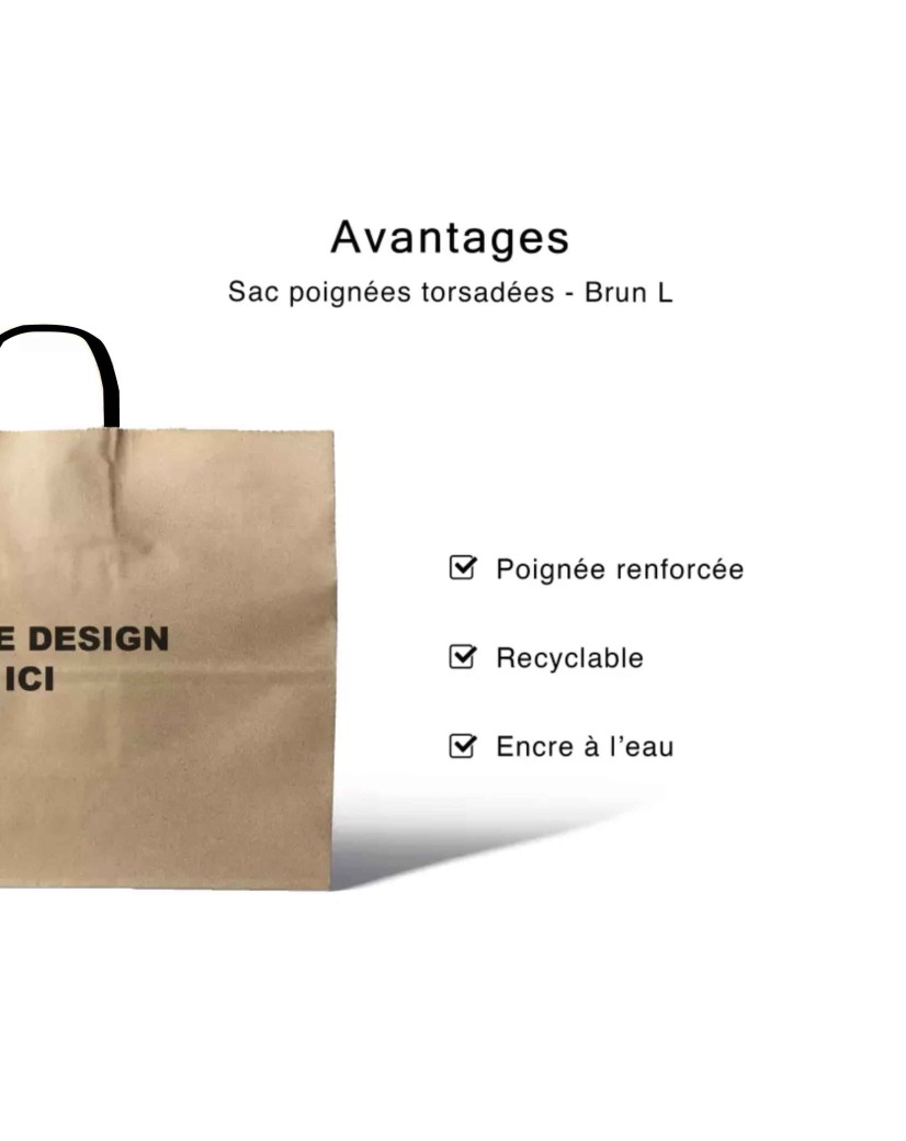 Kraft bag L Black Handles – Your Logo Will Fit Right In