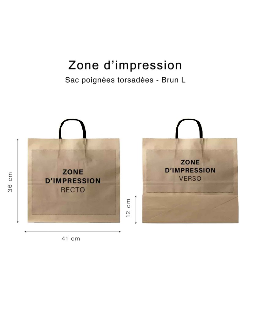 Kraft bag L Black Handles – Your Logo Will Fit Right In