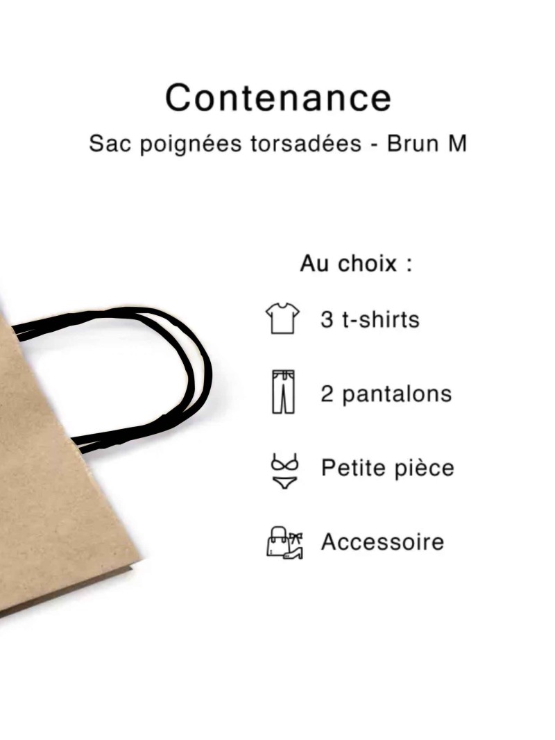 Kraft bag M black handles – Eco-friendly, customizable & ready to ship!