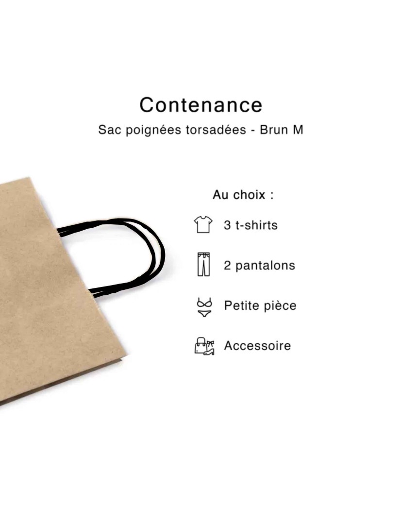 Kraft bag M black handles – Eco-friendly, customizable & ready to ship!