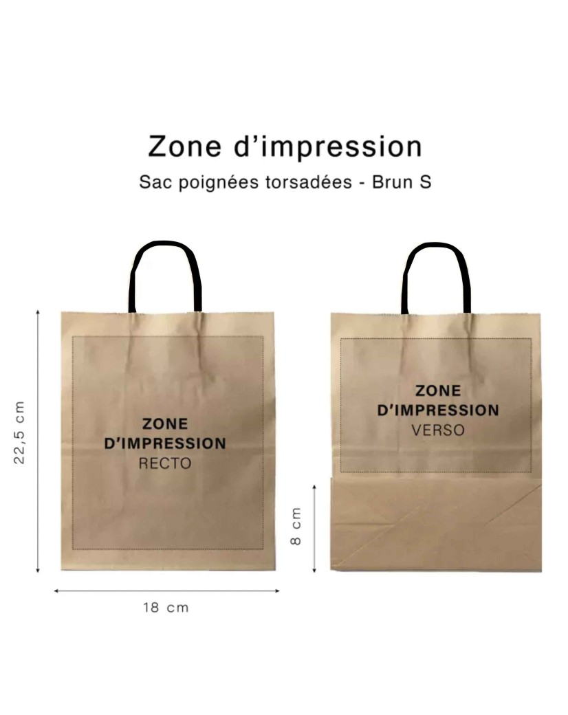 Kraft bag S Black Handles – Compact, Pro & Customizable