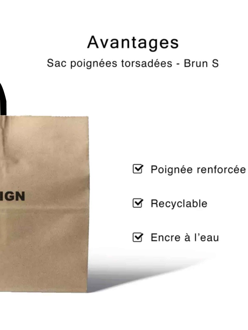 Kraft bag S Black Handles – Compact, Pro & Customizable