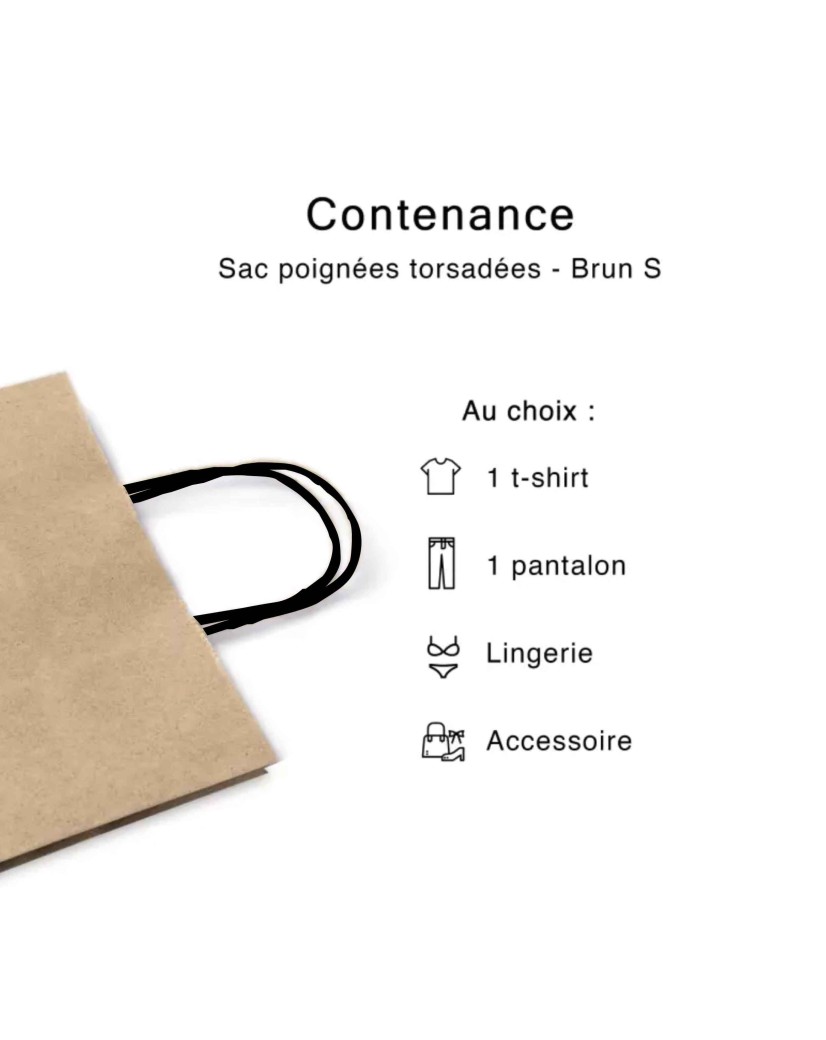 Kraft bag S Black Handles – Compact, Pro & Customizable