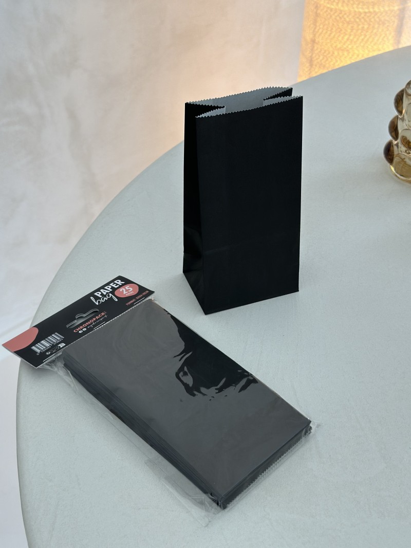 Papierbeutel – Schwarz S