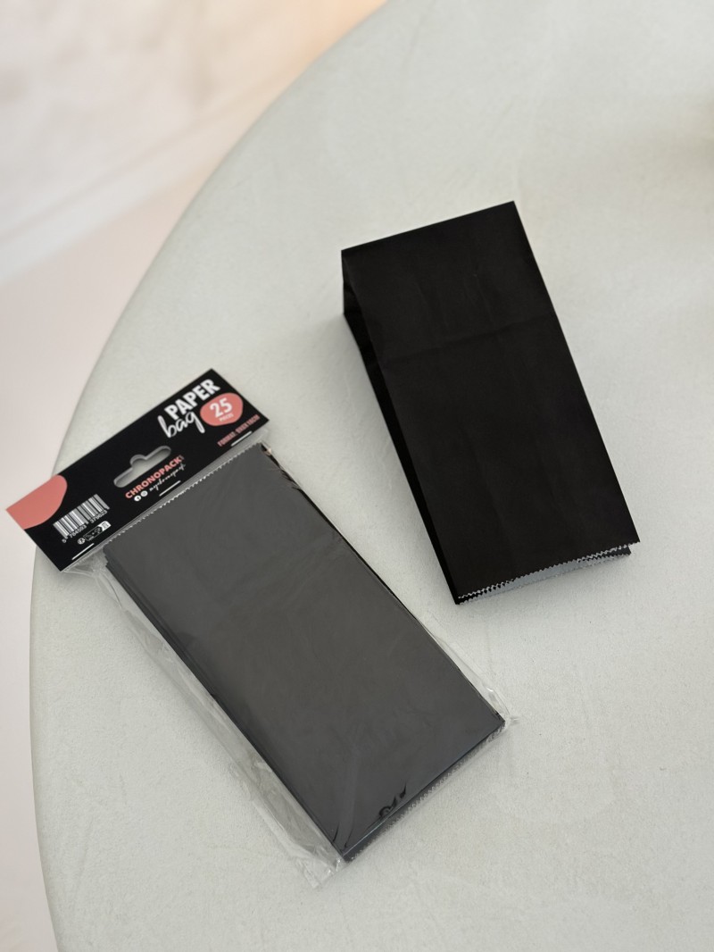 Papierbeutel – Schwarz S