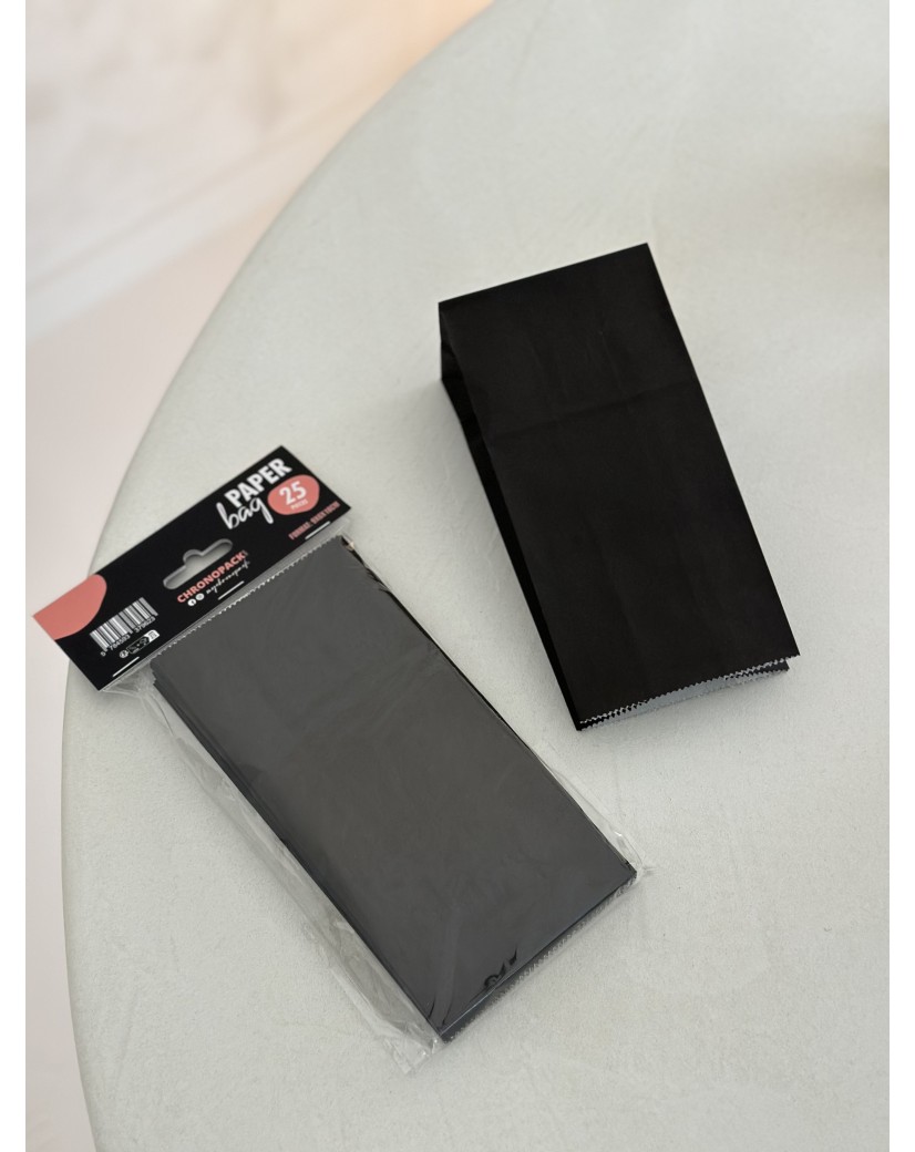 Papierbeutel – Schwarz S