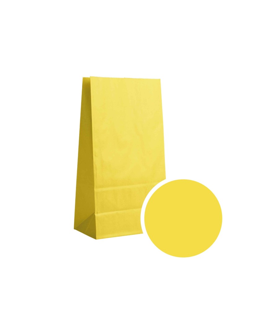 Papierbeutel - Leuchtend Gelb M
