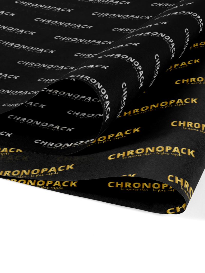 PAPIER DE SOIE NOIR AVEC VOTRE LOGO