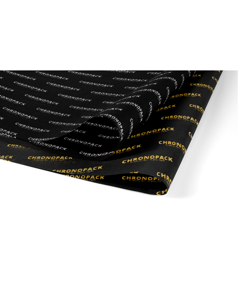 PAPIER DE SOIE NOIR AVEC VOTRE LOGO