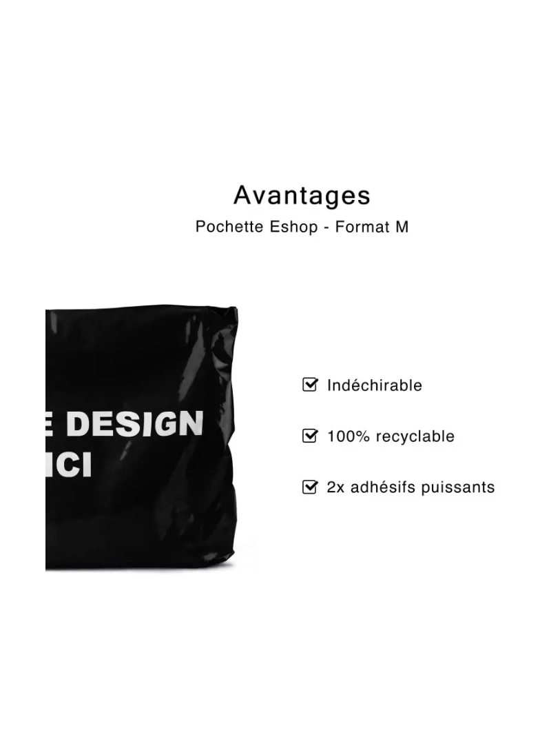 POLYMAILER ZWART - M (40X33CM)