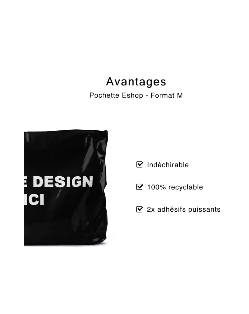 POLYMAILER ZWART - M (40X33CM)