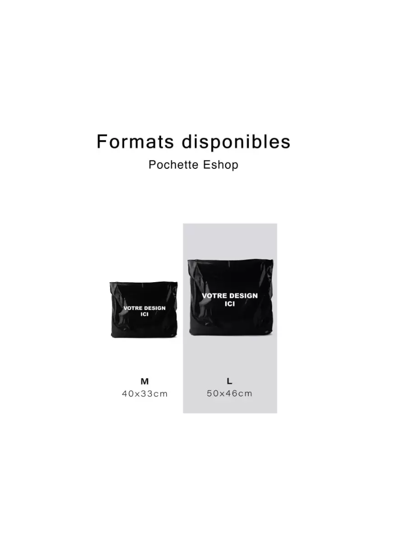 POLYMAILER ZWART - L (50X46CM)