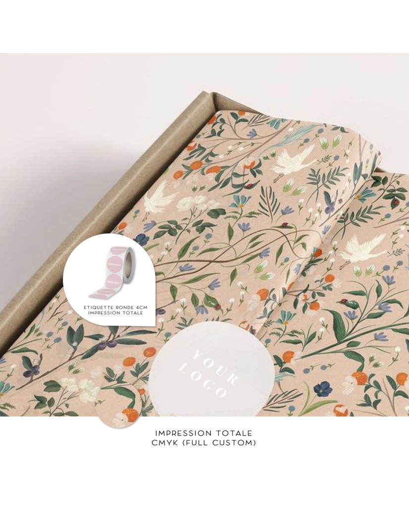 Papel de seda - Blanco personalizado