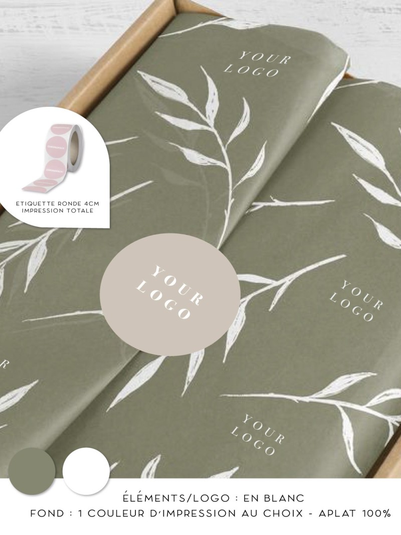 Papel de seda - Blanco personalizado