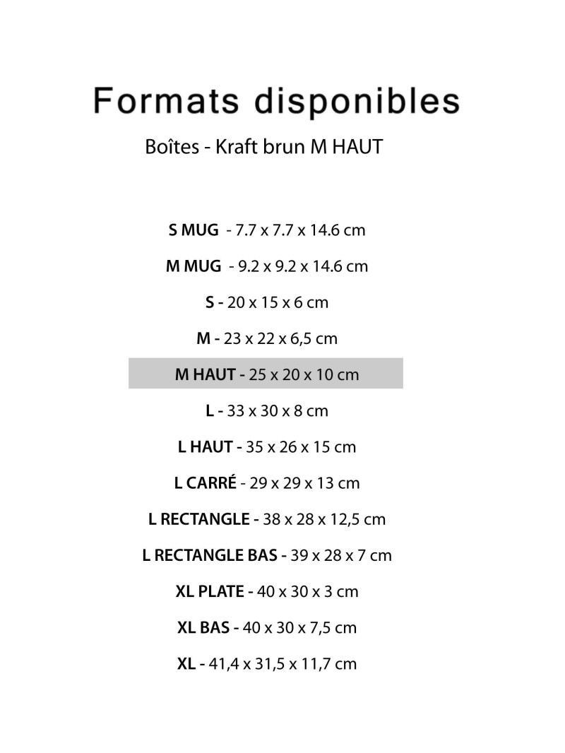 Box - Kraft M HAUT