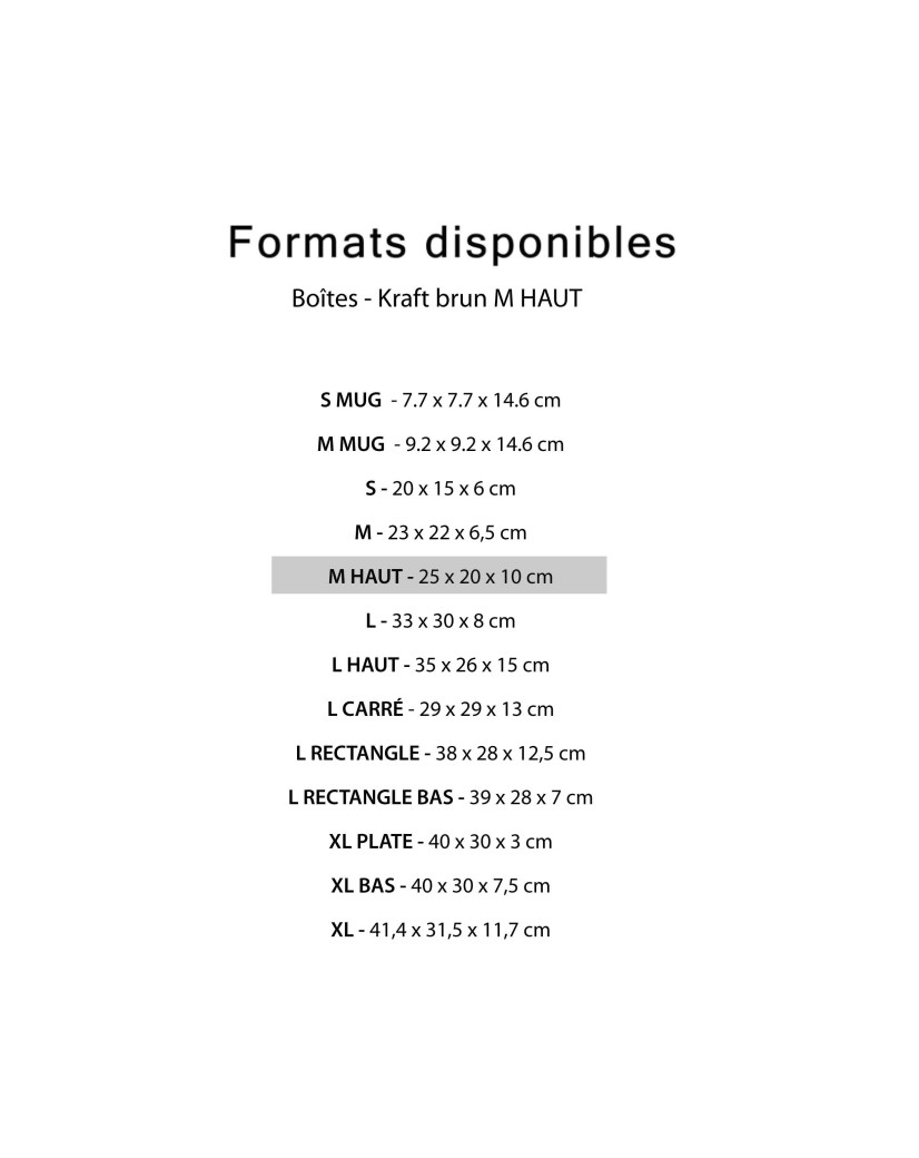 Box - Kraft M HAUT