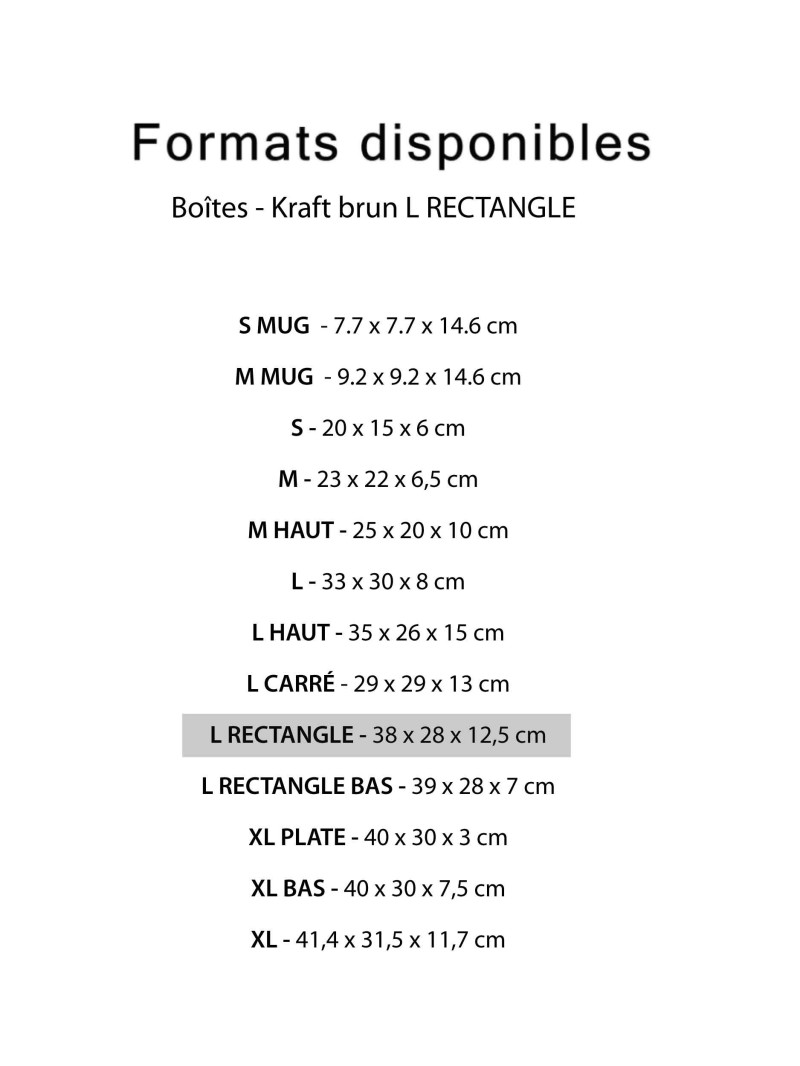 Schachtel - Kraft L RECTANGLE