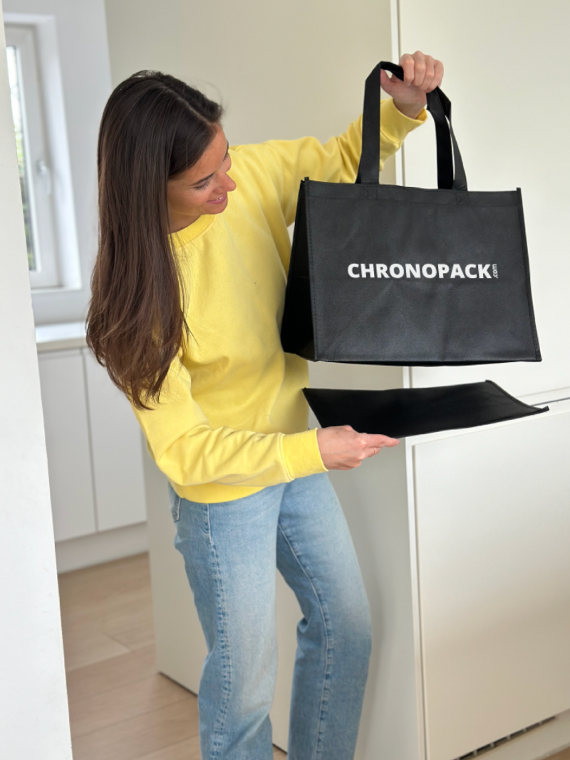 Cheap and eco-friendly personalized black fabric bag