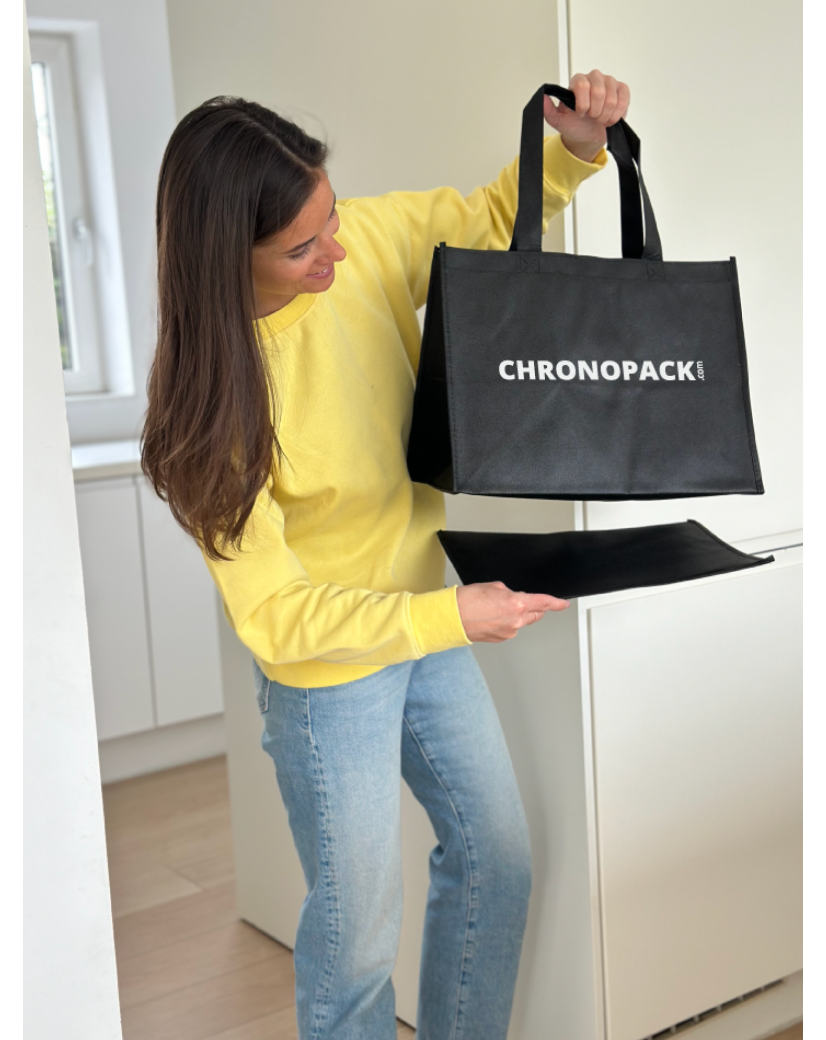 Cheap and eco-friendly personalized black fabric bag