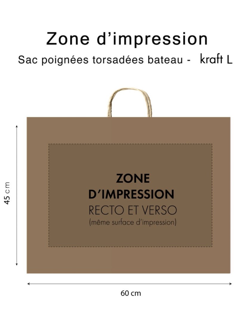 BOOT PAPIEREN TAS - KRAFT L (60X16X45CM)