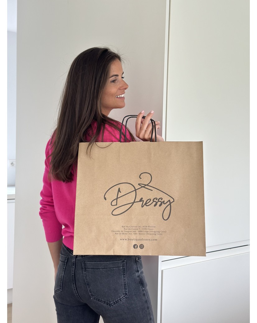 Kraft bag L Black Handles – Your Logo Will Fit Right In