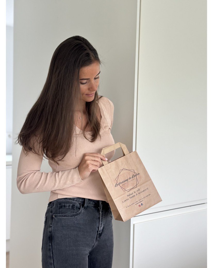 Kraft bag S flat handles – Small, smart & customizable