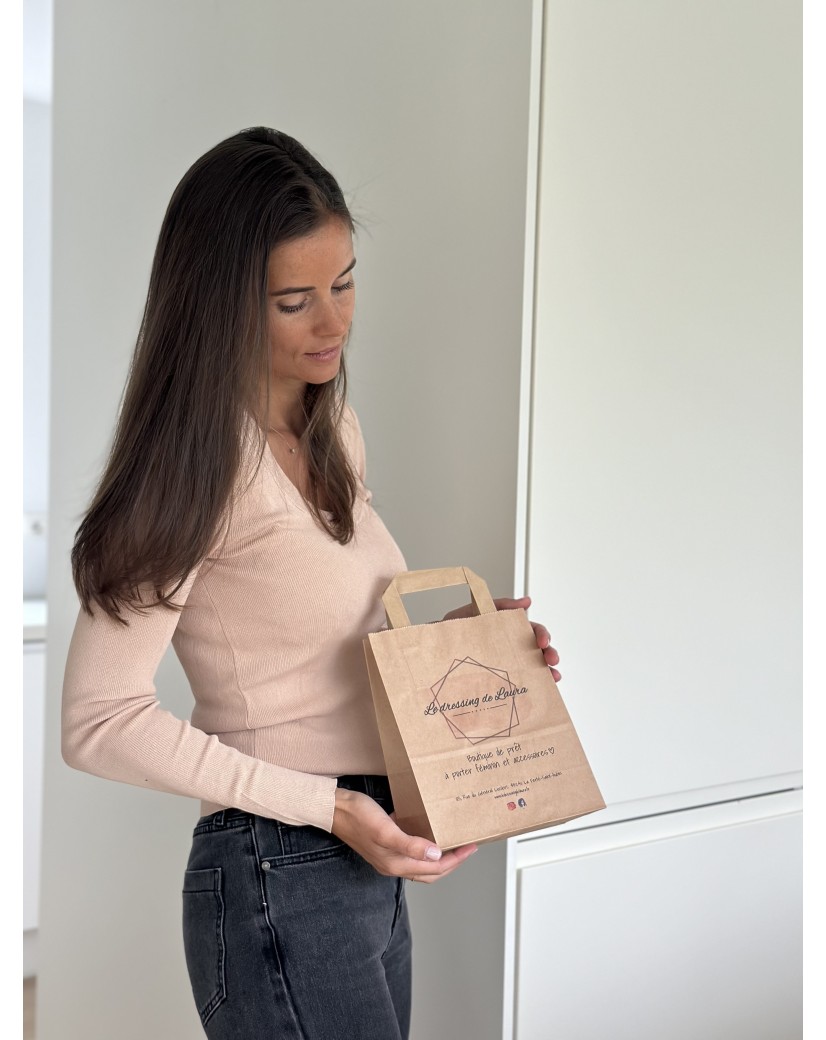 Kraft bag S flat handles – Small, smart & customizable