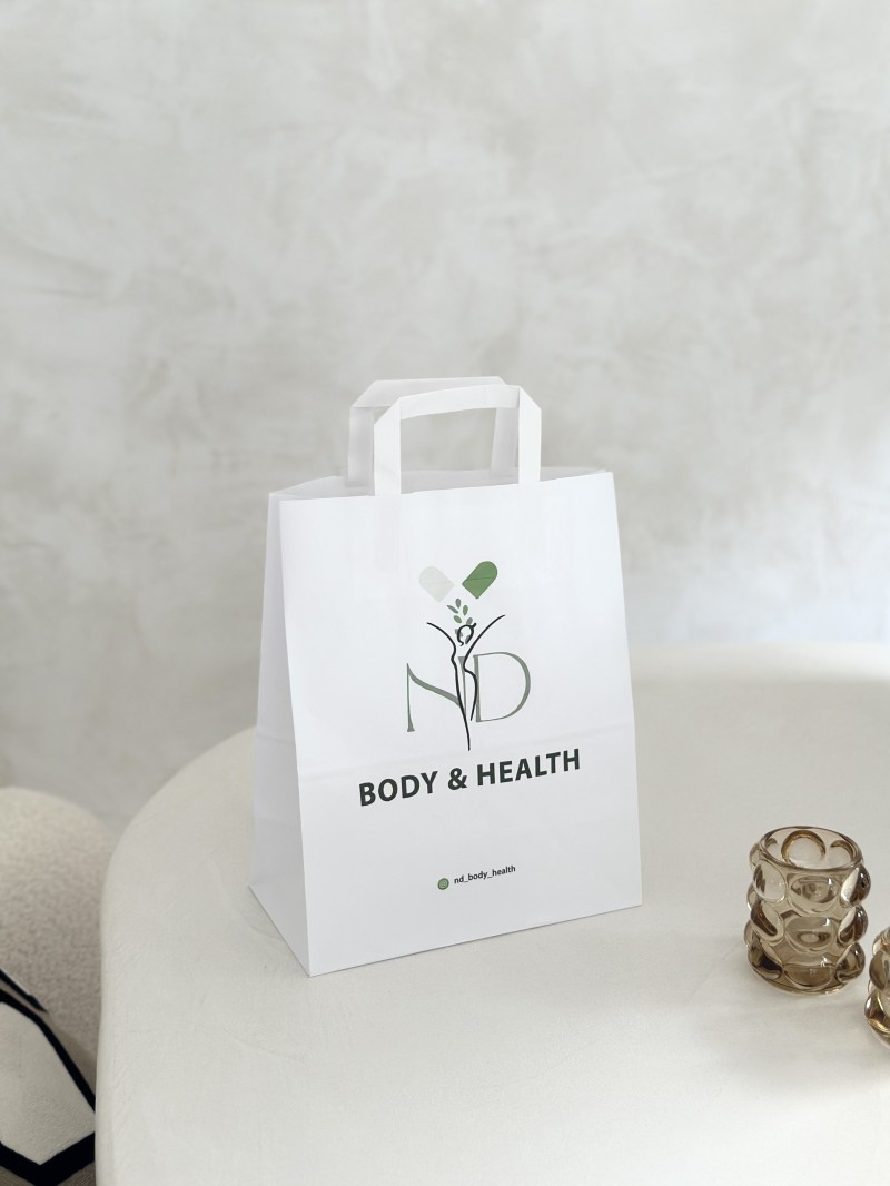 Flat handle bag - White M (26x12x35 cm)